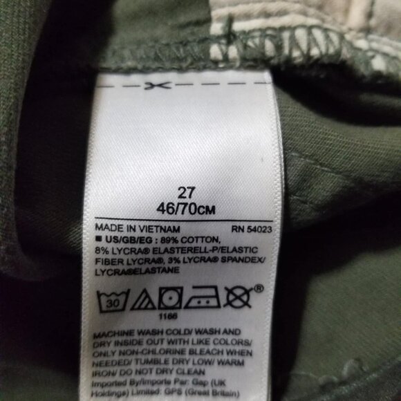 GAP Jean Camo Army Green Denim 27 Skinny Casual Stretch Modern - Picture 3 of 10